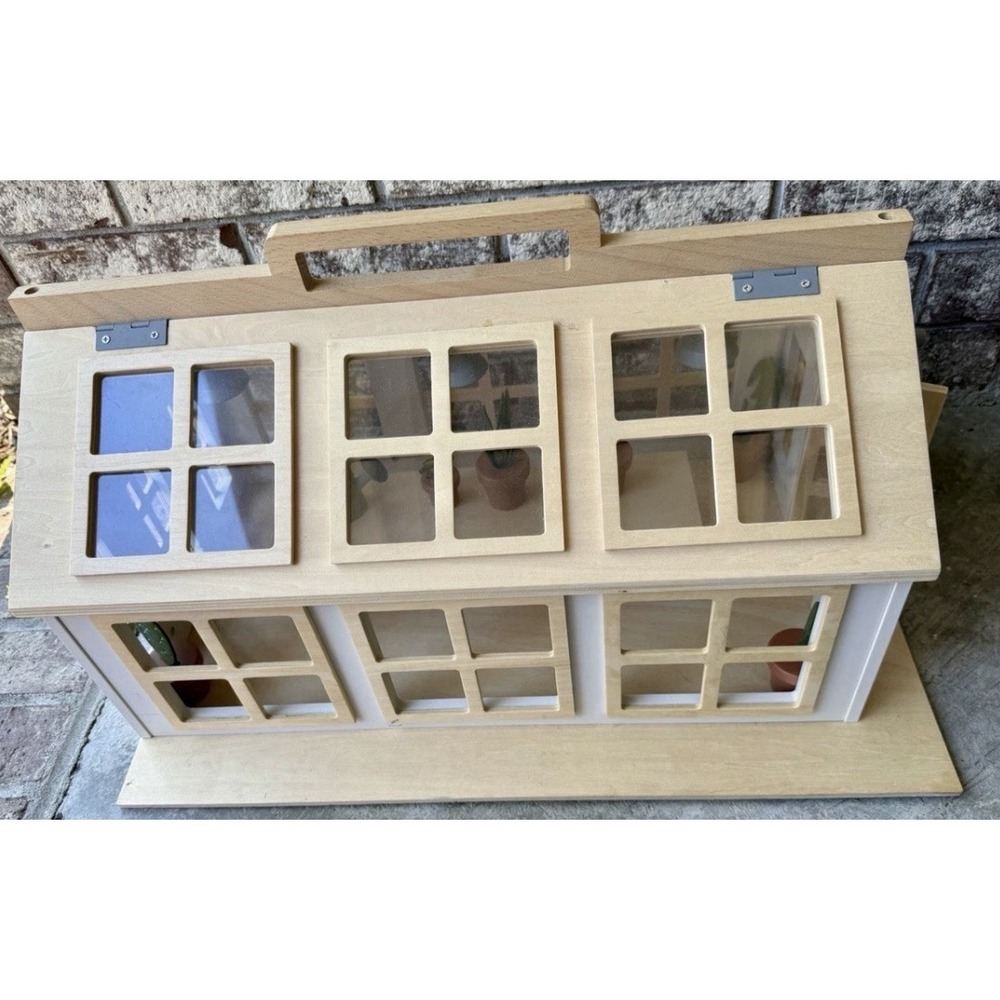 Wooden Toy Greenhouse Hearth & Hand with Magnolia WATERING can plants